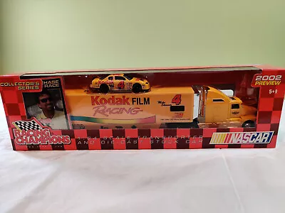 2002 Racing Champions Preview Mike Skinner #4 Kodak Trailer Rig Race Car Hauler • $45