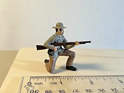 Civil War Confederate Plastic Soldier Kneeling With Rifle. • $4.50