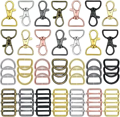 56 Pieces D Rings For Purse Bag Hardware Purse For Bag Making Buckles Craft (Mix • $10.80