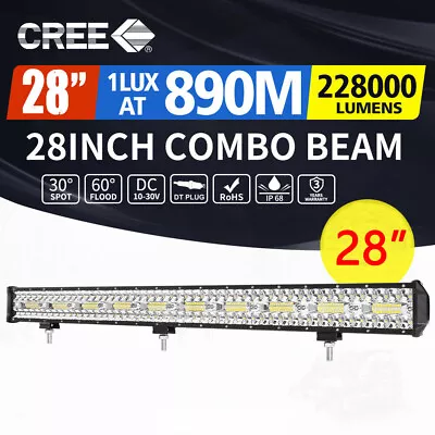 28 Inch CREE LED Light Bar 4WD 4x4 Car Automotive Offroad Vehicle Lighting • $54.96