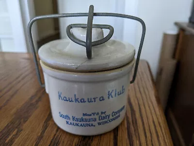 Vintage Stone Kaukaura Klub Cheese Crock From Wisconson • $7.99