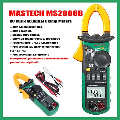 MASTECH Digital Clamp Meter AC/DC Voltage • $39.31