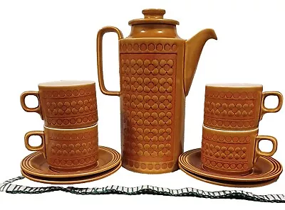 Hornsea Saffron Bundle Includes Tall Coffee Pot  Cups X4 And Saucers X 4 • £35.01