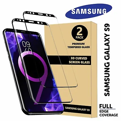 For Samsung Galaxy S8 S9 Plus Screen Protector Full EDGE Tempered Glass Cover UK • £3.99