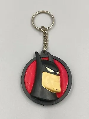 Vintage 1992 Applause Batman The Animated Series Bust Of Batman Rubber Keychain • $6.40