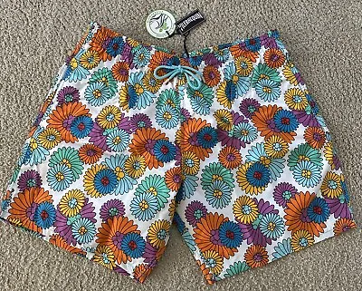 NWT 100% Authentic VILEBREQUIN MOOREA Swim Trunks- MEN - FLOWER MULTICOLOR - 4XL • $125