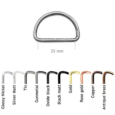 £4.79 • Buy D Rings Metal Loops Buckles 10 15 20 25 30 35 40 50 Mm Webbing Bag Straps Dog