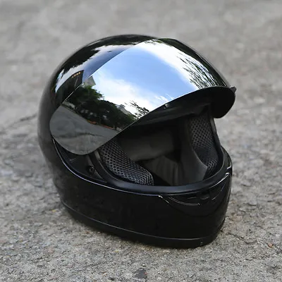 DOT Motorcycle Full Face Mirror Shield Men Helmet Street Bike Size S M L XL • $39.99