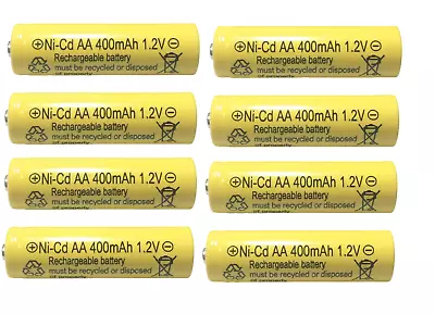 8-PCS AA Rechargeable Batteries NiCd 400mAh 1.2v Garden Solar Ni-Cd Light LED F8 • $9.99