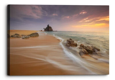 £35.09 • Buy Beach Rocky Sunset Ocean Canvas Print Wall Art Picture Home Decor