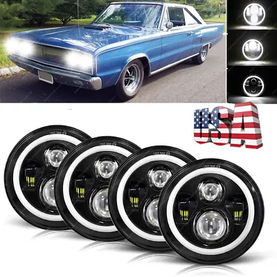 4PCS 5.75  5-3/4  Halo LED Headlight DRL For Dodge Charger Coronet Dart Chrysler • $84.79