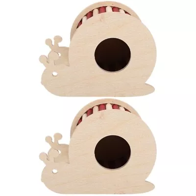  2 Pieces Little Critters Toys Chinchilla Chew Hamster House Wooden • £22.65