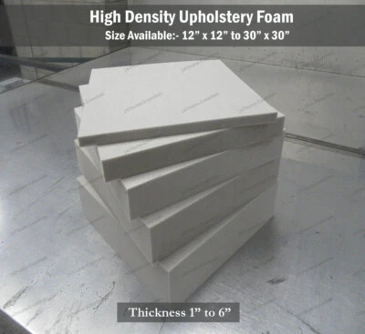 Upholstery Foam High Density Cushions Seat Pad Sofa Replacement Cut To Any Size • £3.35