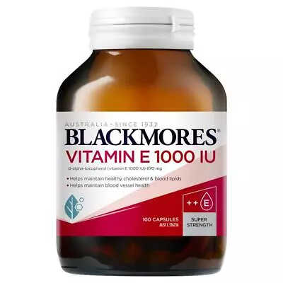 NEW Blackmores Vitamin E 1000IU 100 Capsules VE • $22.50