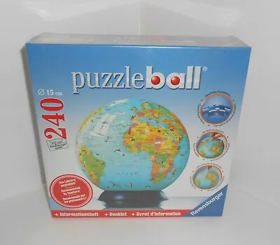 Ravensburger 240-piece 3D Puzzle Ball WORLD GLOBE  • $15