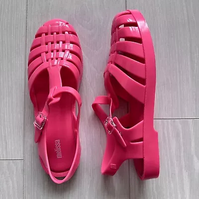Melissa Pink Possession Jelly Sandals Women’s Size 9 EUR 41/42 New Retro Summer • £24.99