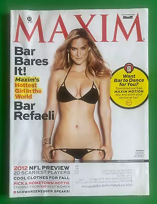 Maxim Magazine For Men 2012 September Bar Refaeli Nfl Preview Hometown Hottie • $3.99