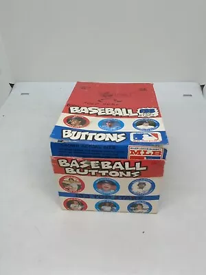 JKJ Baseball Buttons Fun Foods 36 PACKS Vintage MLB 1984 Baseball Box • $29