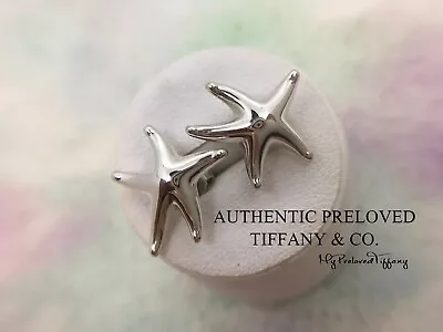 Excellent Authentic Tiffany & Co. Elsa Peretti Starfish Silver Stud Earrings • $359