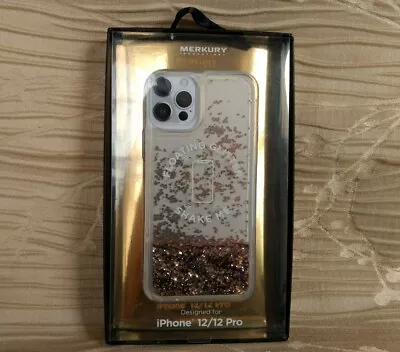 Merkury Innovations IPhone 12/12 Pro Floating Liquid Glitter Case Gold/Clear • $15.99