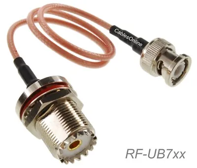 $9.95 • Buy BNC Male To UHF SO239 Bulkhead Female 50Ω RG316 Coax Low Loss RF Cable