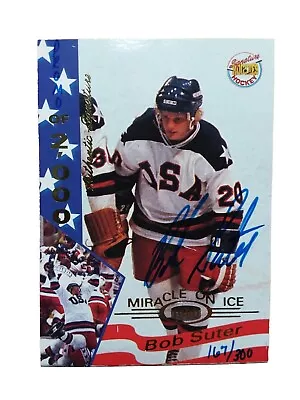 Miracle On Ice Bob Suter Autograph Promo 167/300 LOOK AMAZING PROMO! RARE • $349.99