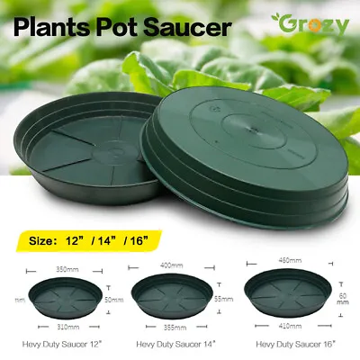 $19.95 • Buy Heavy Duty Plastic Plant Saucer Drip Tray For Indoor Outdoor Hydroponics Air Pot
