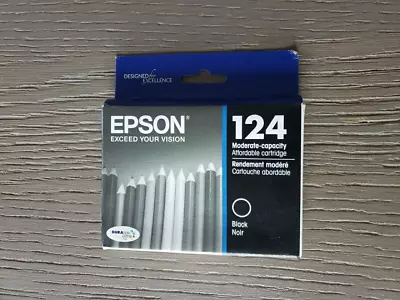 Epson 124 Moderate Capacity Black Ink Cartridge  Expired 2021 • $6.99