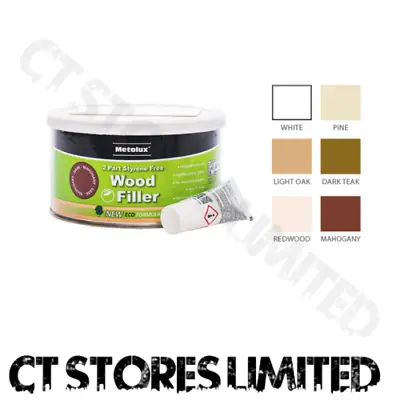 Wood Filler Stainable Sandable Paintable Interior & Exterior 2 Part - Metolux • £17.27