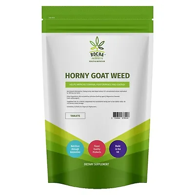 Horny Goat Weed Capsules 1250mg 5:1 Extract Sex Libido Stamina Aphrodisiac Pure • £5.99