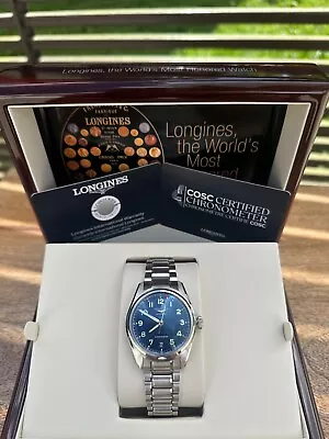 Longines Spirit 37mm Blue Watch Full Set COSC Certified - L3.410.4.93.6 • $1925