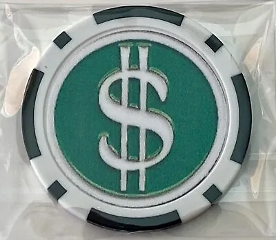 Money - $ - Dollar - Magnetic Clay Poker Chip -Golf Ball Marker • $6.95