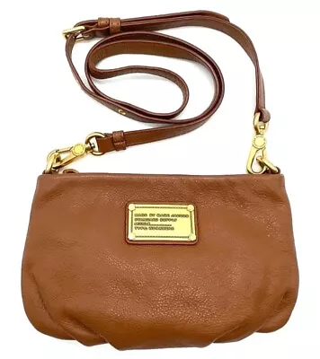 Marc By Marc Jacobs Classic Q Percy Small Leather Crossbody Bag Purse Brown • $15.50