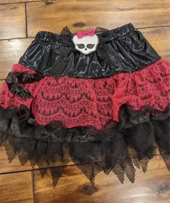 Monster High Layered Mesh Black And Pink Skirt Small. Great Condition  • $10