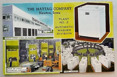 The Maytag Company Multiple Views Newton Iowa Postcard Automatic Washer Div. • $4.99