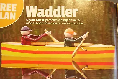 Original Model Boat Plan 2016 Waddler Easy Build Radio Controlled Canoe • $12.62