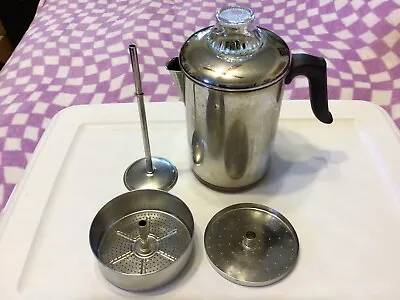 Vintage Revere Ware Coffee Percolator 1801 Copper Clad Stove Top 8 Cup Complete • $39.99