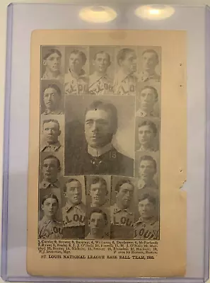 1904 Spalding St. Louis Cardinals MORDECAI BROWN ROOKIE YEAR TEAM PHOTO 5 X7  • $30