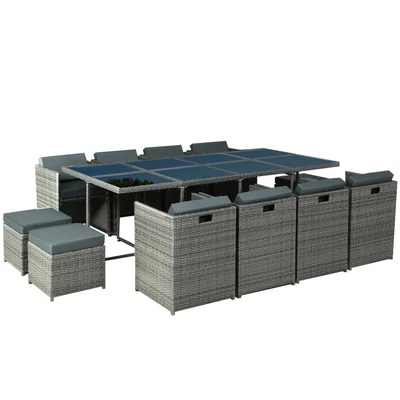 $1079.62 • Buy Gardeon 13 PCS Outdoor Dining Set Table Chairs Patio Lounge Setting Furniture