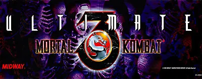 Ultimate Mortal Kombat 3 Arcade Marquee/Sign (Dedicated 25  X 7.5 ) • $19.95
