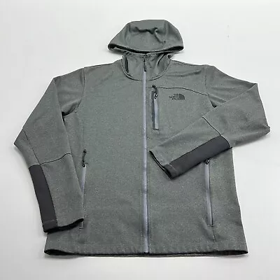 The North Face Men's Gray Apex Barrier Soft Shell Full Zip Jacket Size Large • $15