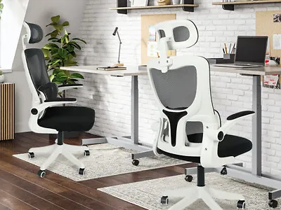 Office Chair Ergonomic Mesh Dynamic Lumbar Support Gaming Desk Chair White • $72.05