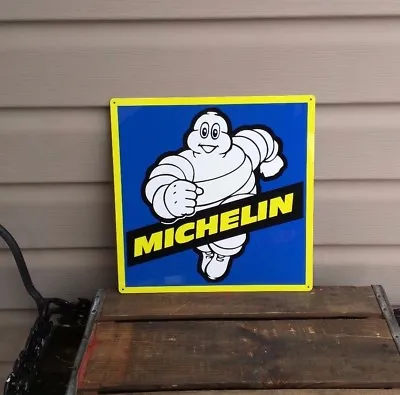 Michelin Man Tires Metal Sign Mechanic Repair Garage Shop 12x12 50125   • $29.95