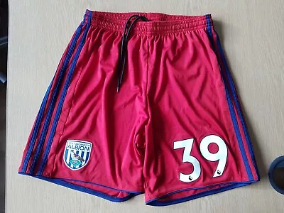 West Brom Away Shorts 2017. Medium Adults. Official Adidas. Red WBA Albion M. • £9.99