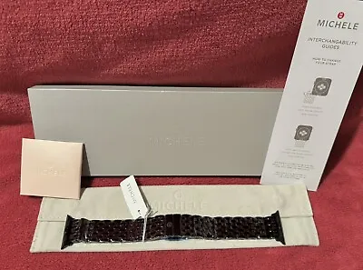 $395 Michele Black IP-Plated Bracelet Band For Apple Watch - MS20GL479001 NWT • $249.99