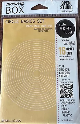 BrandNew Memory Box Open Studio Craft Die Circle Basics Set # 30087 Incl.16 Dies • $25