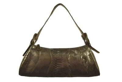 Via Spiga Handbag Size Medium Brown Metallic Leather Shoulder Bag Purse • $29.99