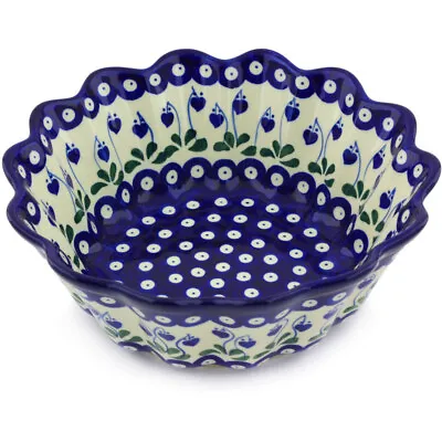 Polish Pottery Scalloped Fluted Bowl 9  Ceramika Artystyczna • $132.37
