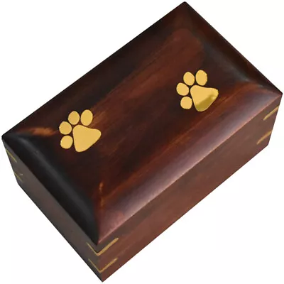 1PC Pet Memorial Urn Wooden Cremation Urn With Photo Frame For Dog Cat Ashes • $14.62