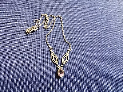 Grandma Grabe's Beautiful Vintage 925 Sterling Silver Amethyst Necklace • $6.50